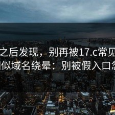 深挖之后发现，别再被17.c常见误区的相似域名绕晕：别被假入口忽悠。