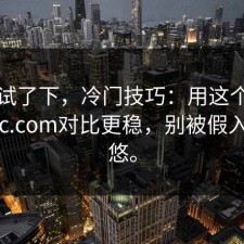 刚刚试了下，冷门技巧：用这个方式找17c.com对比更稳，别被假入口忽悠。
