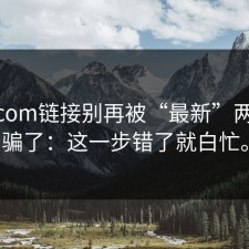 17c.com链接别再被“最新”两个字骗了：这一步错了就白忙。