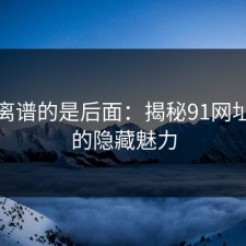 真正离谱的是后面：揭秘91网址导航的隐藏魅力